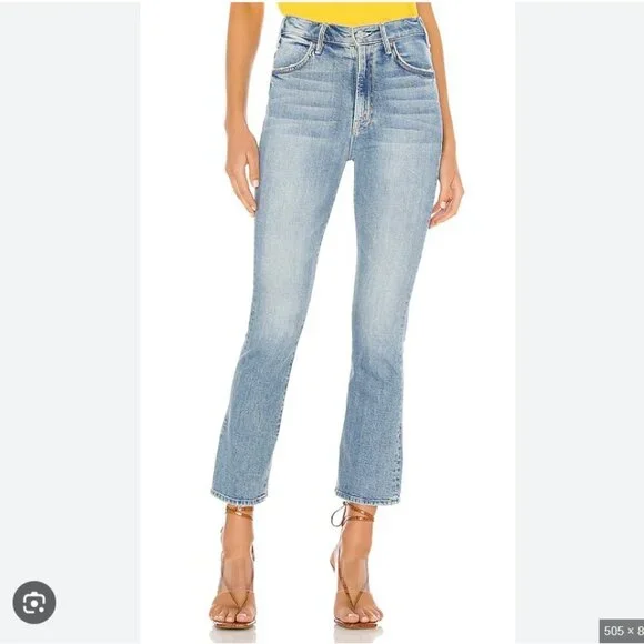Mother Superior The Hustler Ankle Jeans High Rise Flare Denim I Confess Size 28